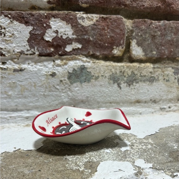 Vintage Heart Shaped Alsace France Ceramic Dish. Made in France. - Picture 3 of 5